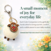 A moment of joy handcrafted keychain Handcrafted White Sheep Keychain Bag Charm