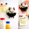 Handcrafted Black White Cow Fridge Magnet