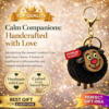 Calm Companions keychain with gift message Handcrafted Black Sheep Keychain Bag Charm