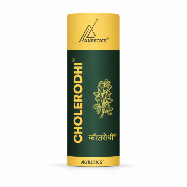 Cholerodhi Ayurvedic herbal supplement on white background