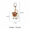 Cute White sheep keychain with measurements Handcrafted White Sheep Keychain Bag Charm