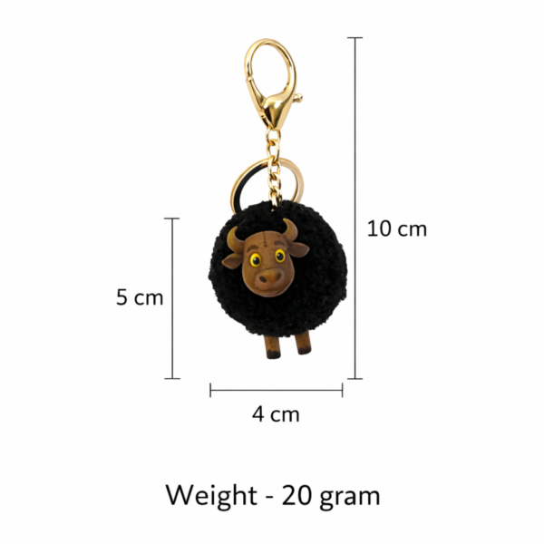 Handcrafted Buffalo Keychain Bag Charm