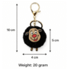Cute black sheep keychain with measurements Handcrafted Black Sheep Keychain Bag Charm