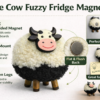 Handcrafted Black White Cow Fridge Magnet