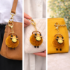 Handcrafted Brown Cow Keychain Bag Charm