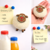 Handcrafted White Sheep Fridge Magnet