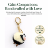 Handcrafted Black White Cow Keychain Bag Charm