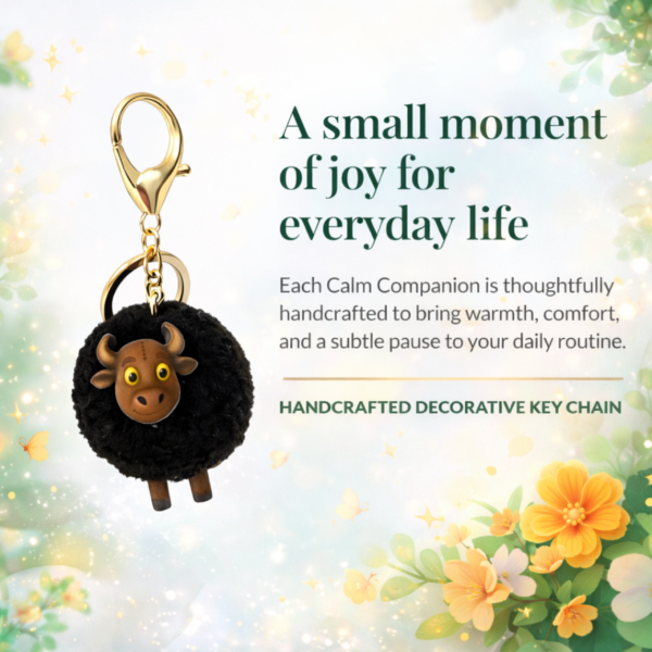 Handcrafted Buffalo Keychain Bag Charm