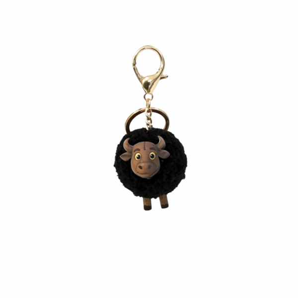 Handcrafted Buffalo Keychain | Decorative Bag Charm