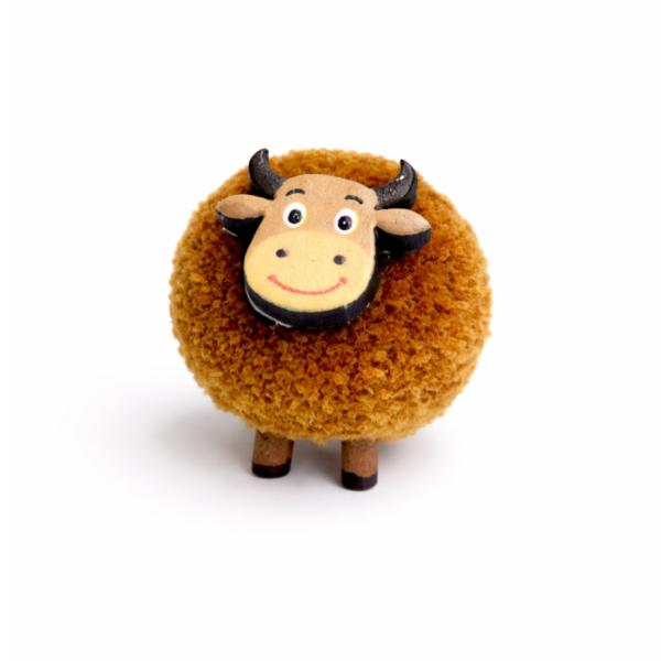 Brown Cow Fridge Magnet Handcrafted Brown Cow Decorative Figurine | Fridge Magnet & Home Décor Accent
