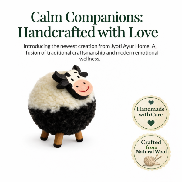 Handcrafted Black White Cow Fridge Magnet
