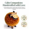 Right Side View Handcrafted Brown Cow Fridge Magnet