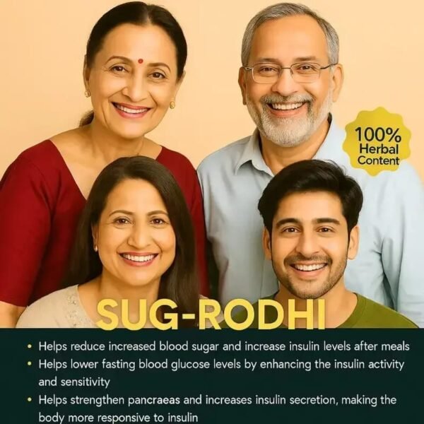 SugRodhi Ayurvedic drops bottle by Auretics for natural blood sugar management, premium herbal formulation.