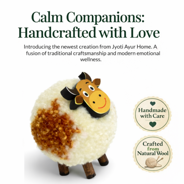 Handcrafted White Brown Cow Fridge Magnet